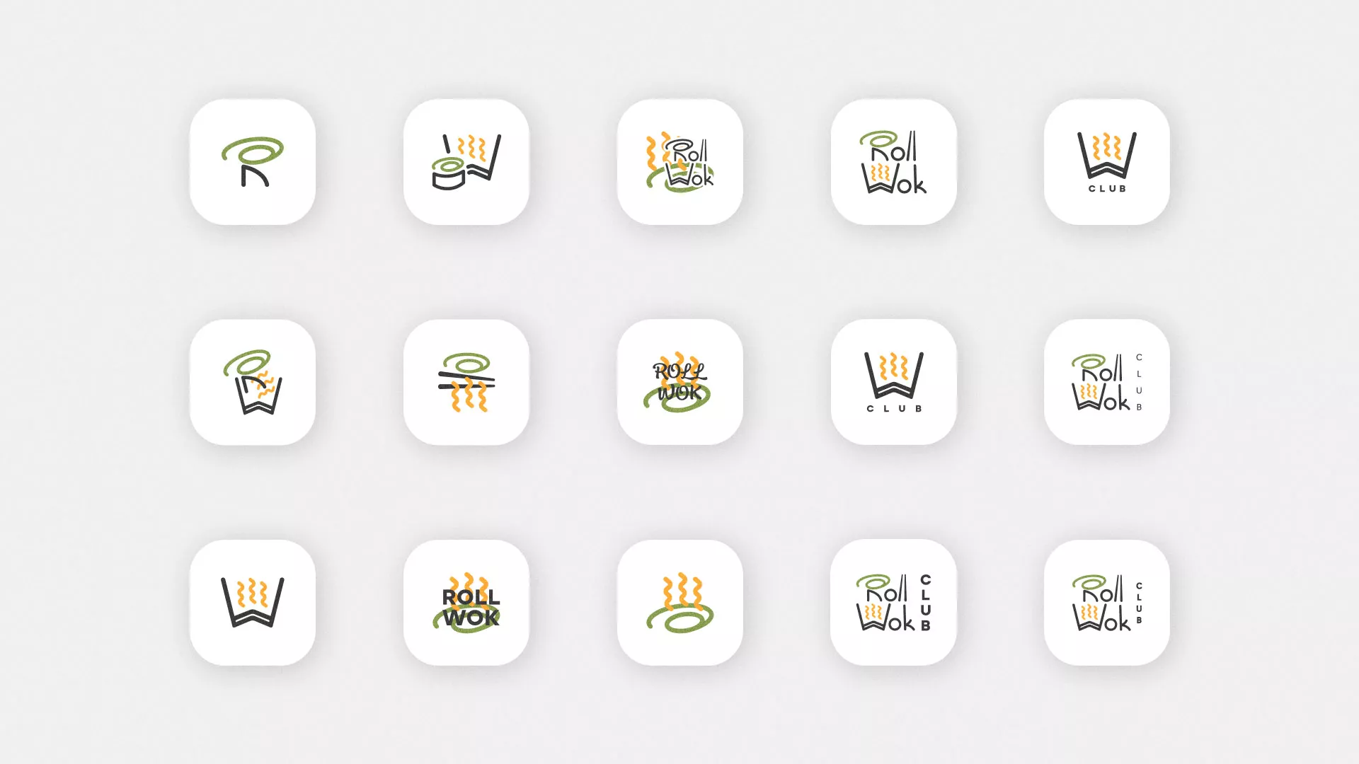 Разработка иконки приложения суши-бара «Roll Wok Club» в Усинске